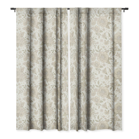 Avenie Delicate Flowers Blackout Window Curtain