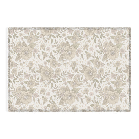 Avenie Delicate Flowers Outdoor Rug