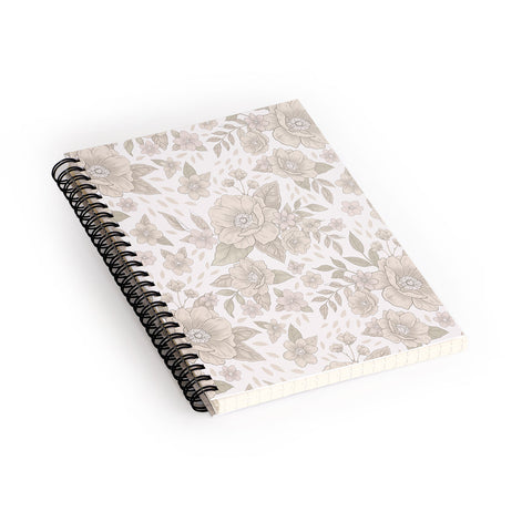 Avenie Delicate Flowers Spiral Notebook