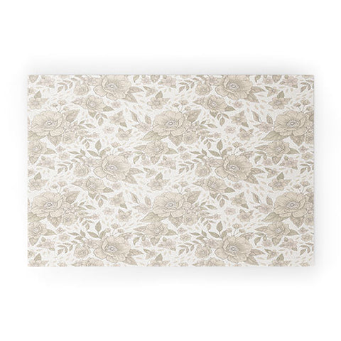 Avenie Delicate Flowers Welcome Mat