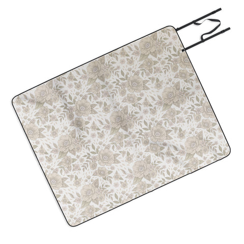 Avenie Delicate Flowers Picnic Blanket