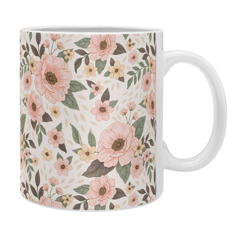 Avenie Delicate Pink Flowers Coffee Mug