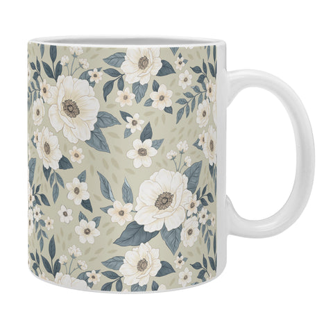 Avenie Delicate Sage Flowers Coffee Mug