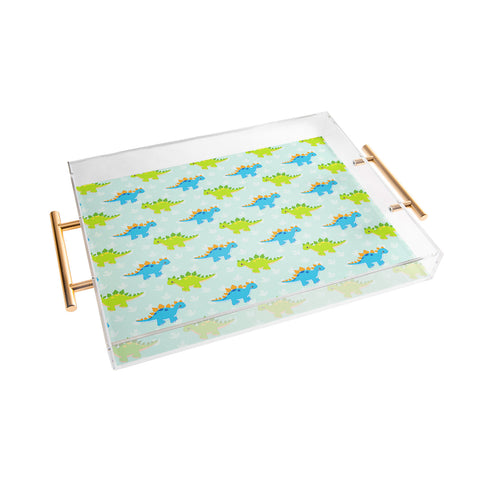Avenie Dinosaur Pattern Stegosaurus Acrylic Tray