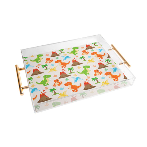 Avenie Dinosaur Pattern T Rex Acrylic Tray