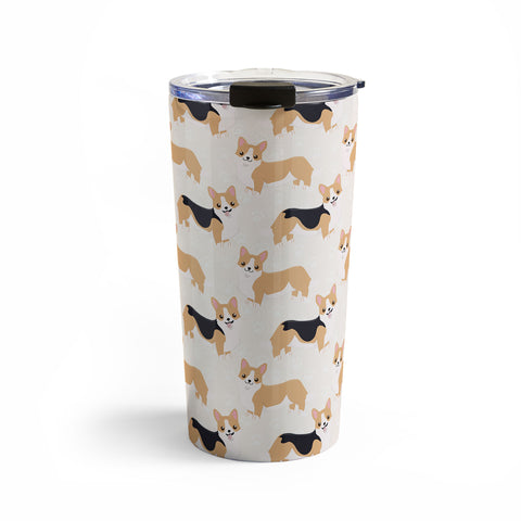 Avenie Dog Pattern Corgi Travel Mug