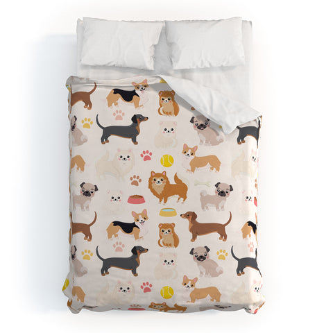 Avenie Dog Pattern Duvet Cover