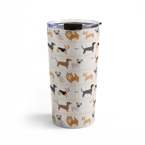 Avenie Dogs n a Row Pattern Travel Mug