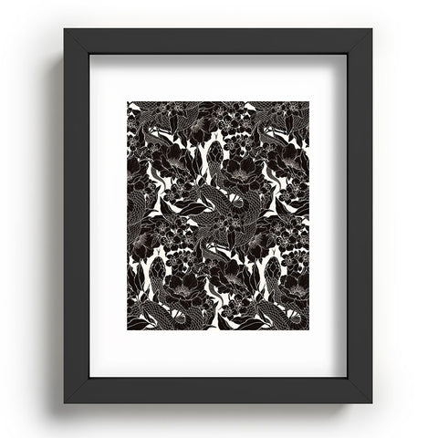 Avenie Enchanted Snake Block Print Recessed Framing Rectangle