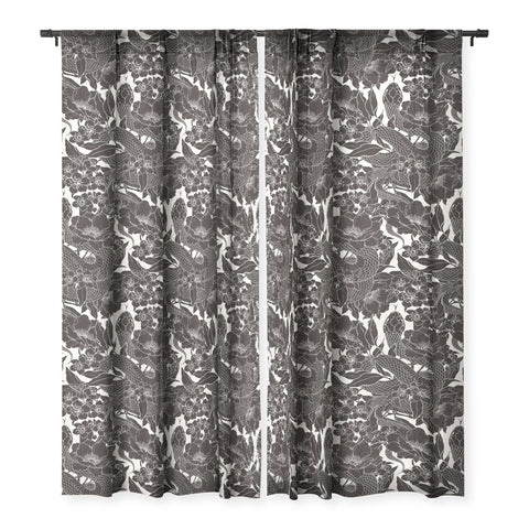 Avenie Enchanted Snake Block Print Sheer Non Repeat