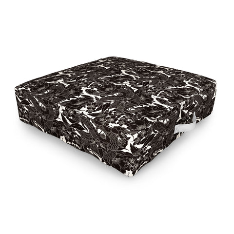 Avenie Enchanted Snake Block Print Outdoor Floor Cushion