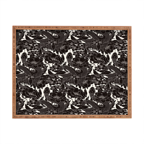 Avenie Enchanted Snake Block Print Rectangular Tray