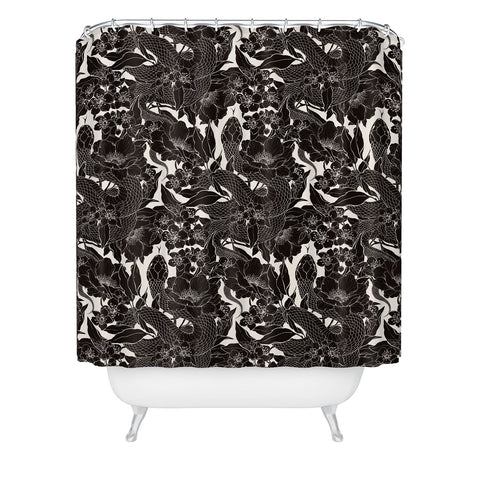 Avenie Enchanted Snake Block Print Shower Curtain
