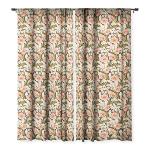 Avenie Enchanted Snake Sheer Window Curtain
