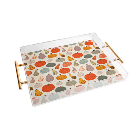 Avenie Fall Pumpkin and Squash I Acrylic Tray