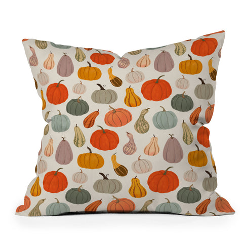 Avenie Fall Pumpkin and Squash I Outdoor Throw Pillow