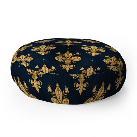 Avenie Fleur De Lis Floor Pillow Round