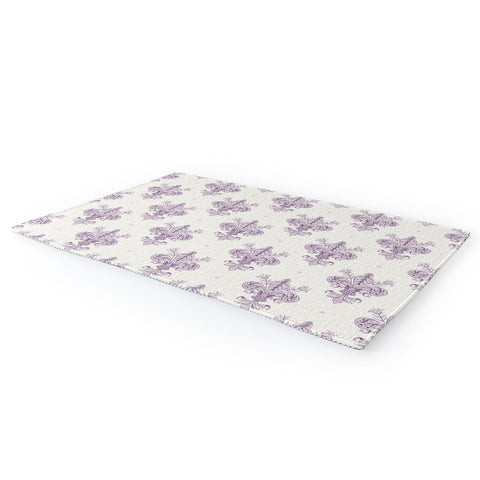 Avenie Fleur De Lis French Lavender Area Rug