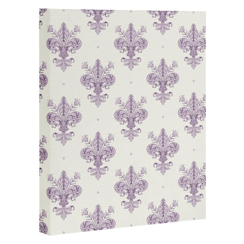 Avenie Fleur De Lis French Lavender Art Canvas