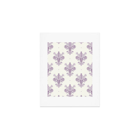 Avenie Fleur De Lis French Lavender Art Print
