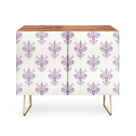 Avenie Fleur De Lis French Lavender Credenza