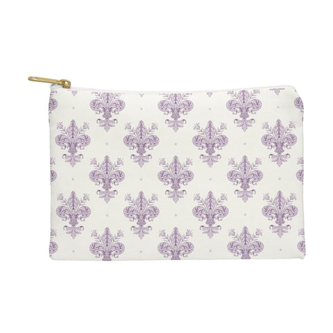 Avenie Fleur De Lis French Lavender Pouch