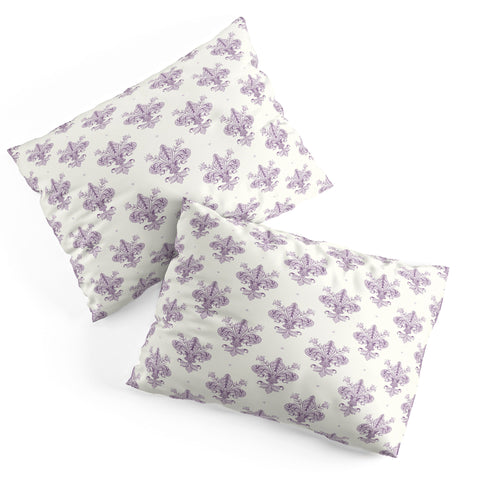 Avenie Fleur De Lis French Lavender Pillow Shams