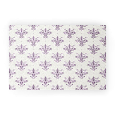 Avenie Fleur De Lis French Lavender Welcome Mat