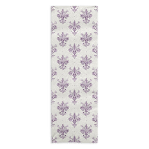 Avenie Fleur De Lis French Lavender Yoga Towel