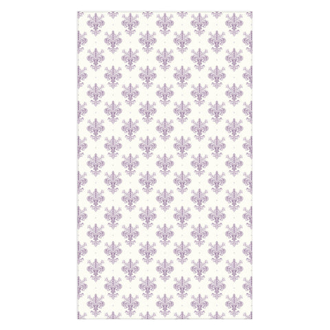 Avenie Fleur De Lis French Lavender Tablecloth