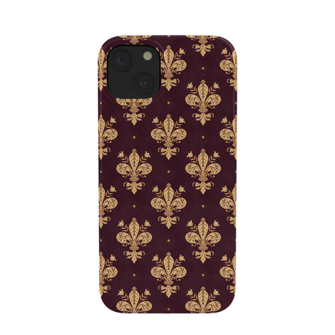 Avenie Fleur De Lis In Royal Burgundy Phone Case