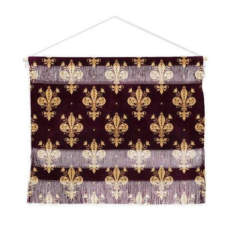 Avenie Fleur De Lis In Royal Burgundy Wall Hanging Landscape