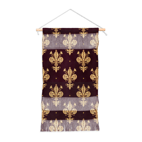 Avenie Fleur De Lis In Royal Burgundy Wall Hanging Portrait