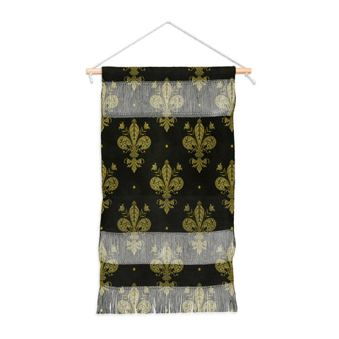 Avenie Fleur de Lis Moss Green Wall Hanging Portrait