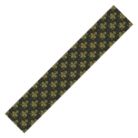 Avenie Fleur de Lis Moss Green Table Runner