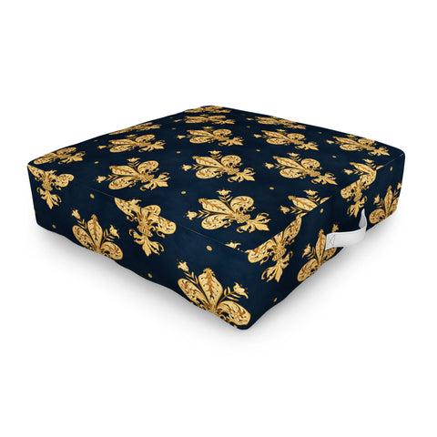 Avenie Fleur De Lis Outdoor Floor Cushion