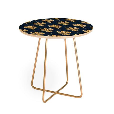 Avenie Fleur De Lis Round Side Table