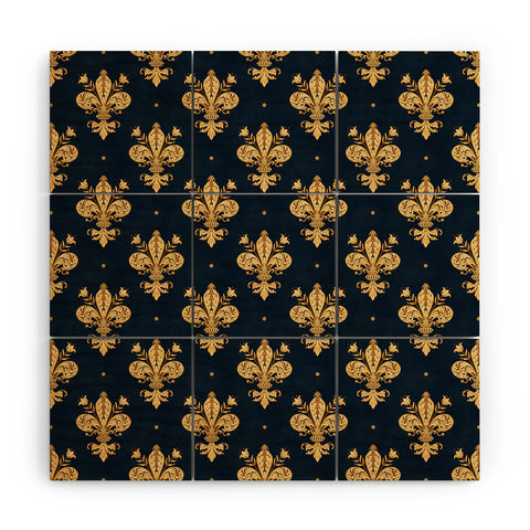 Avenie Fleur De Lis Wood Wall Mural