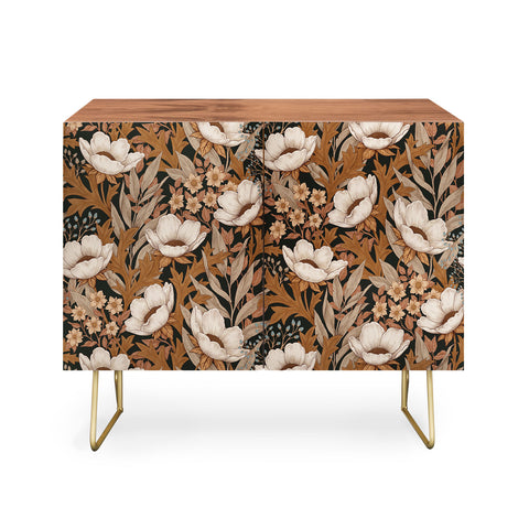 Avenie Floral Meadow Fall Neutrals Credenza