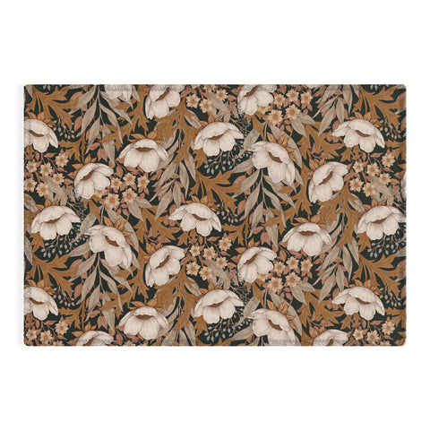 Avenie Floral Meadow Fall Neutrals Outdoor Rug