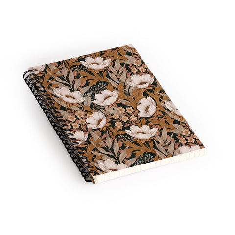 Avenie Floral Meadow Fall Neutrals Spiral Notebook