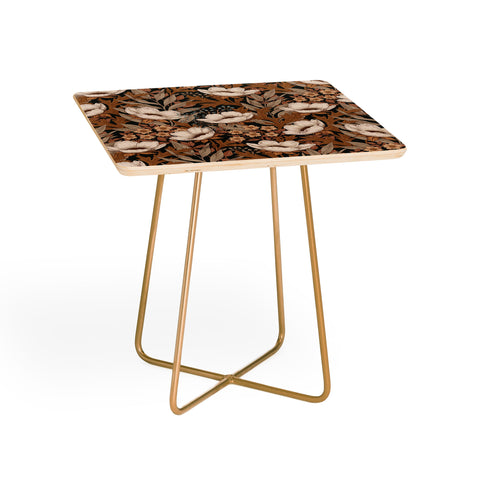 Avenie Floral Meadow Fall Neutrals Side Table