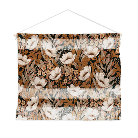 Avenie Floral Meadow Fall Neutrals Wall Hanging Landscape