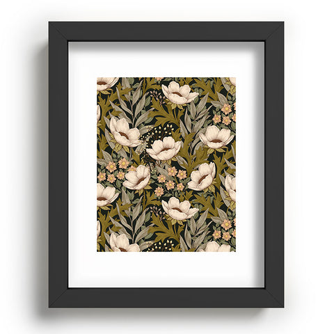 Avenie Floral Meadow Spring Green Recessed Framing Rectangle