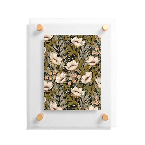 Avenie Floral Meadow Spring Green Floating Acrylic Print