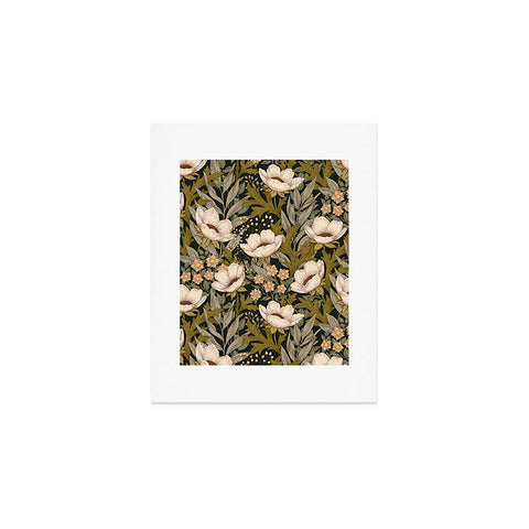 Avenie Floral Meadow Spring Green Art Print