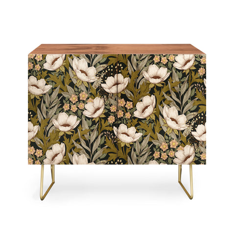 Avenie Floral Meadow Spring Green Credenza