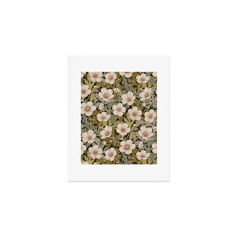 Avenie Floral Meadow Spring Green I Art Print