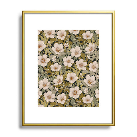 Avenie Floral Meadow Spring Green I Metal Framed Art Print