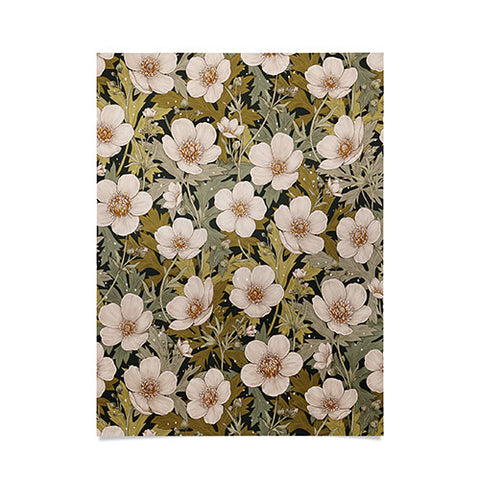 Avenie Floral Meadow Spring Green I Poster